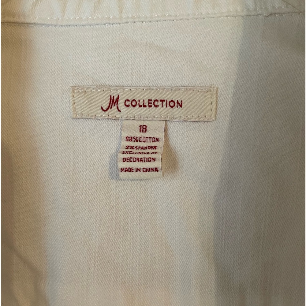 JM Collection white Jean jacket Size 18 - Picture 5 of 5